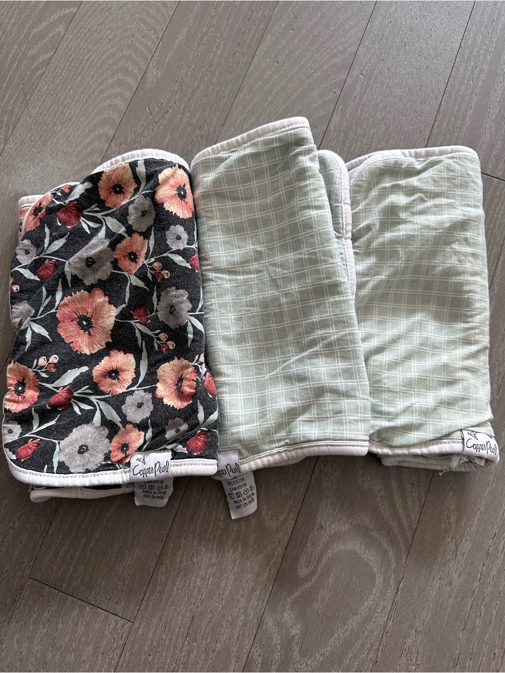 Copper Pearl Burp Cloths